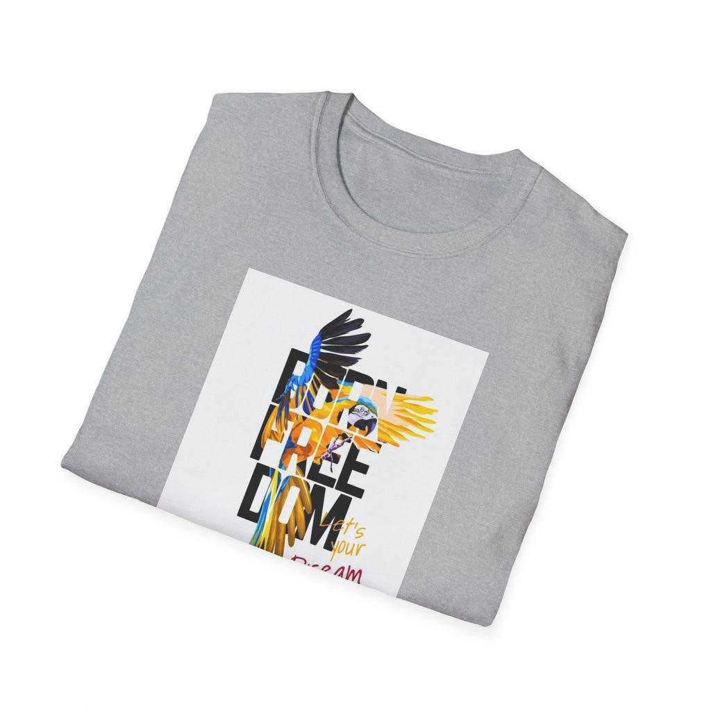 Colorful Freedom Dreamer Unisex Softstyle T-Shirt, Inspirational Tee, Motivational Shirt, Gift for Dreamers, Positive Vibes Apparel