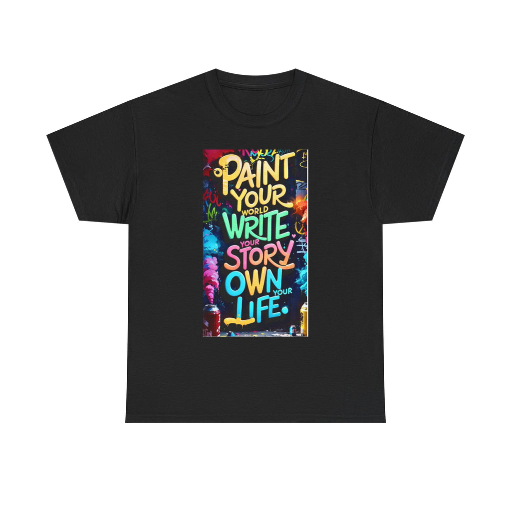 Creative Expression Unisex Heavy Cotton Tee - "Paint Your Own Story" Shirt, Casual Fashion, Gift, Motivational Wear, Artistic Style