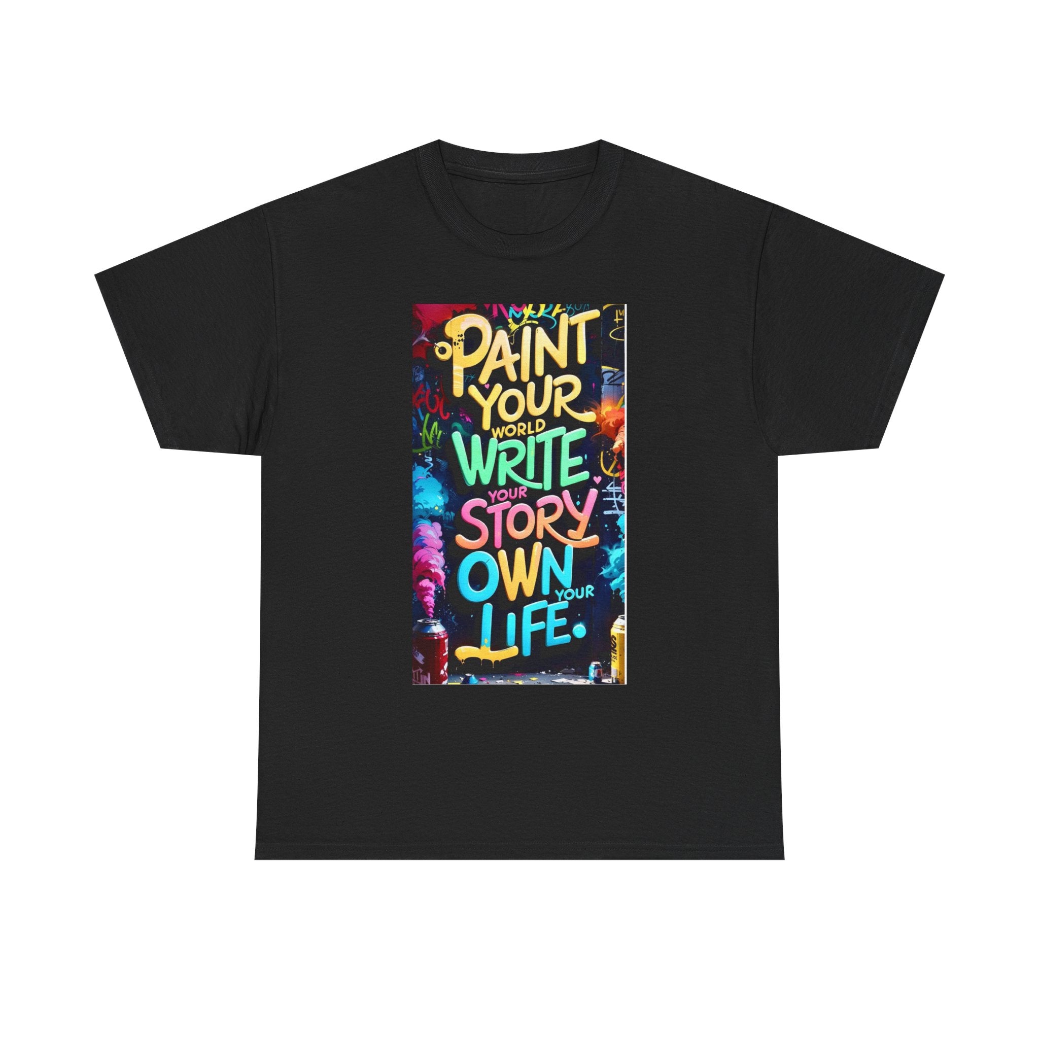 Creative Expression Unisex Heavy Cotton Tee - "Paint Your Own Story" Shirt, Casual Fashion, Gift, Motivational Wear, Artistic Style