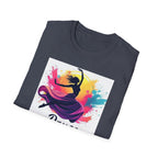 Colorful Dance Graphic T-Shirt, Unisex Tee, Perfect Gift for Dancers, Dance Studio Wear, Dance Parties, Art Lovers
