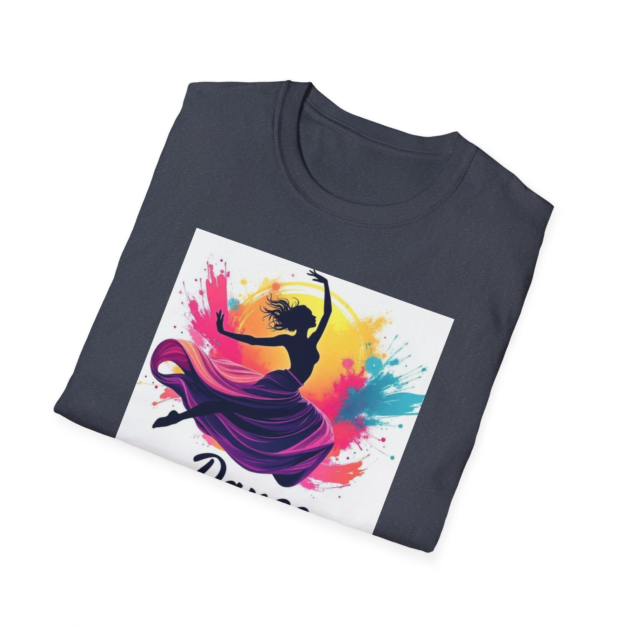 Colorful Dance Graphic T-Shirt, Unisex Tee, Perfect Gift for Dancers, Dance Studio Wear, Dance Parties, Art Lovers