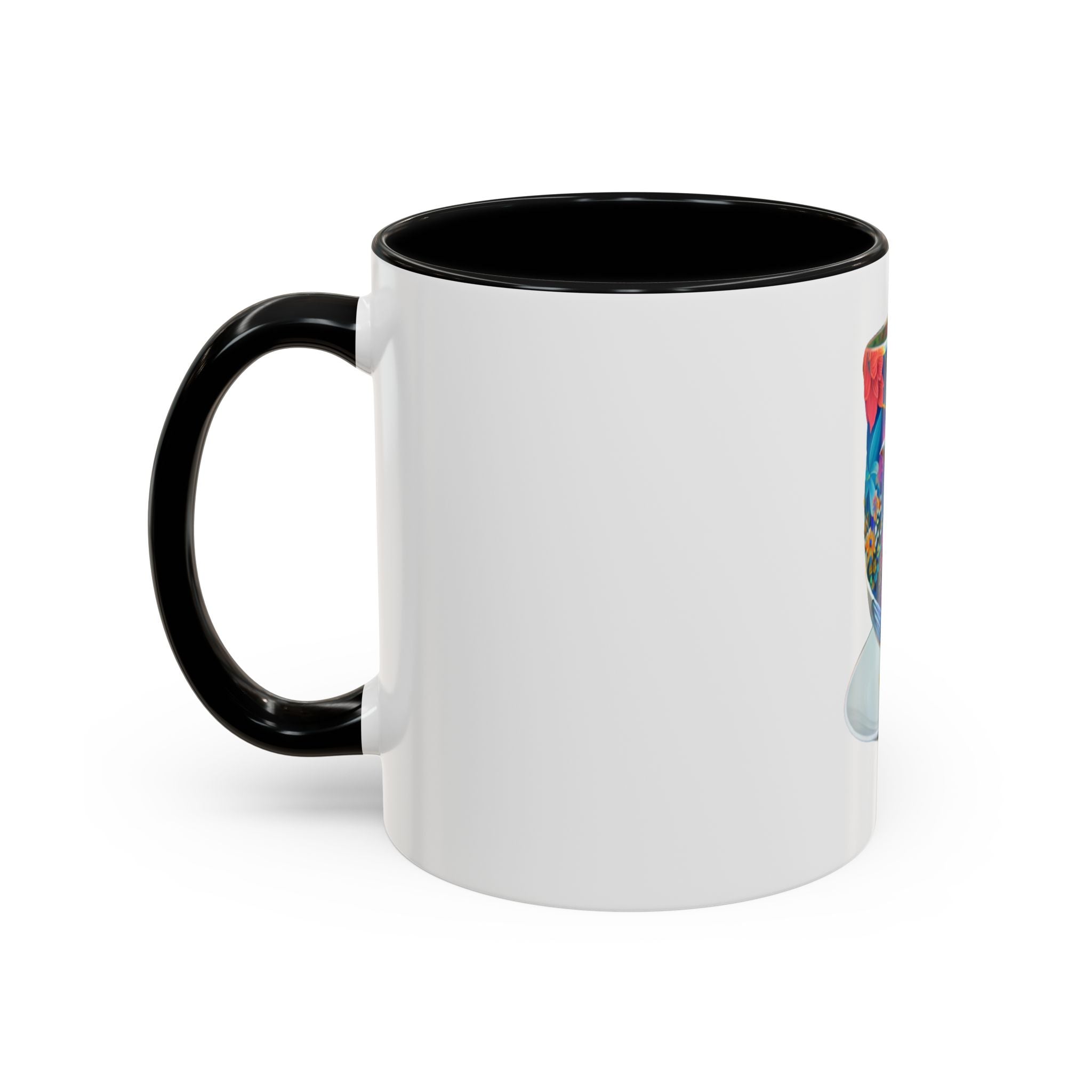 Vibrant Accent Coffee Mug | Colorful Art Mug for Home, Office, Gifts, Unique Coffee Lover, Hummingbird Design