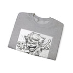 Fun Character Graphic Sweatshirt, Unisex Crewneck Sweatshirt, Cartoon Sweatshirt, Gift for Kids, Playful Sweatshirt, Everyday Wear